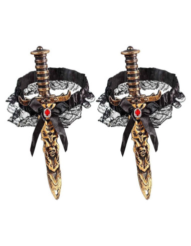 2 Piezas Espadas Pirata con Liga para Mujeres - Accesorios de Disfraz