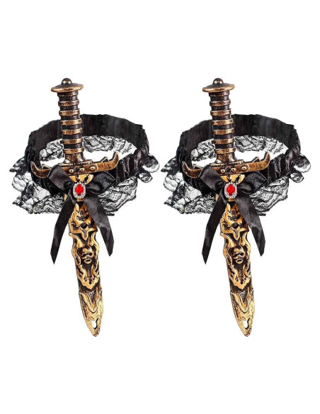 2 Piezas Espadas Pirata con Liga para Mujeres - Accesorios de Disfraz