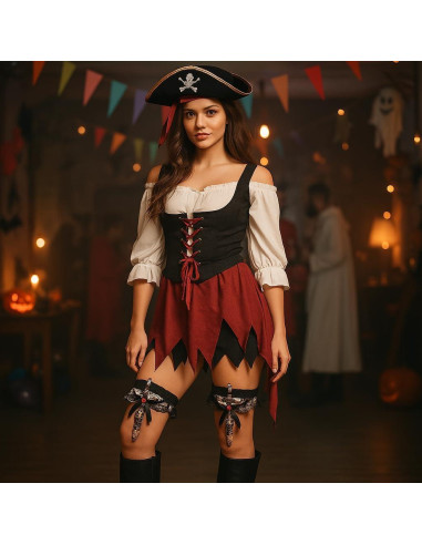 2 Piezas Espadas Pirata con Liga para Mujeres - Accesorios de Disfraz