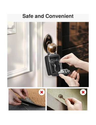 Caja de Llave Grande Puroma con Gancho y Combinación 4 Dígitos