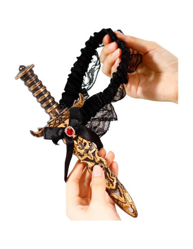 2 Piezas Espadas Pirata con Liga para Mujeres - Accesorios de Disfraz