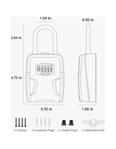 Caja de Llave Grande Puroma con Gancho y Combinación 4 Dígitos