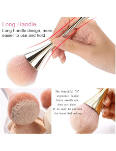 2 Piezas Cepillos de Polvo para Uñas HYWWPFLAY Oro y Negro 2