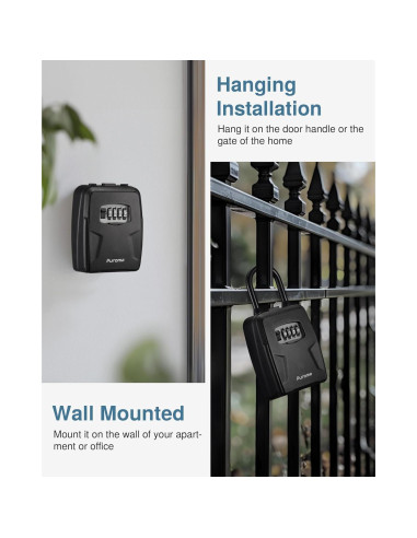 Caja de Llave Grande Puroma con Gancho y Combinación 4 Dígitos