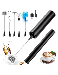 Varita Espumadora de Leche Shker 1501D Portátil Negra 2 Velocidades