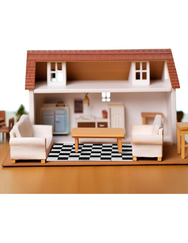 18 Piezas Suelo de Casa de Muñecas Jojofuny 3x3 cm Madera