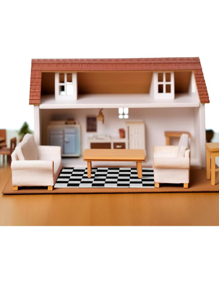 18 Piezas Suelo de Casa de Muñecas Jojofuny 3x3 cm Madera