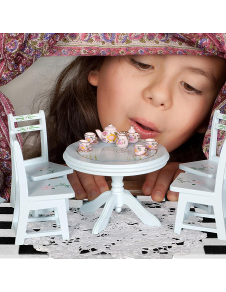 18 Piezas Suelo de Casa de Muñecas Jojofuny 3x3 cm Madera