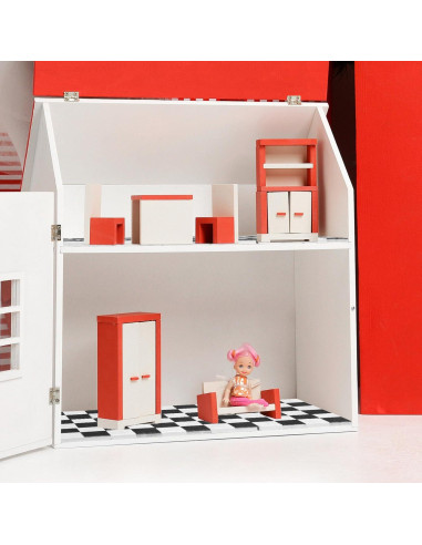 18 Piezas Suelo de Casa de Muñecas Jojofuny 3x3 cm Madera