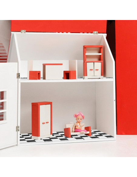 18 Piezas Suelo de Casa de Muñecas Jojofuny 3x3 cm Madera