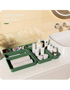 Organizador de Cajones A-LuGei 28 Piezas Verde Militar 2