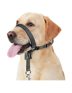 Collar de Cabeza Barkless M Negro para Perros Grandes y Medianos