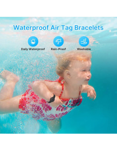 Pulseras Airtag Impermeables Motande para Niños - 4 Piezas 2