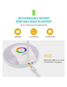 Lámpara de Escritorio LED Mafiti Recargable Cuello de Ganso 2