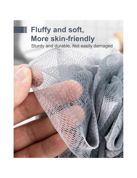 Esponja de Lufa Grande MTDLYICE 100g 4 Piezas Gris Azul Esponja de Lufa Grande MTDLYICE 100g 4 Piezas Gris Azul