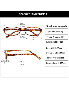 Gafas de Lectura Norperwis para Mujeres - Bloqueo Luz Azul 2