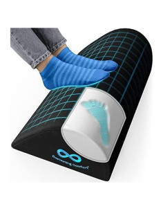 Reposapiés ergonómico Everlasting Comfort negro 43x24 cm