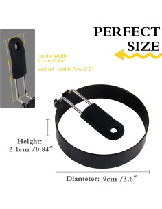 Anillos para Huevos LXLOVESM de Acero Inoxidable 1 Pz 2