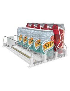 Dispensador de Latas de Refresco GLGN Ajustable Blanco 38cm