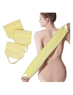 Toalla Exfoliadora de Doble Cara Silkyhose 3 Pcs Beige