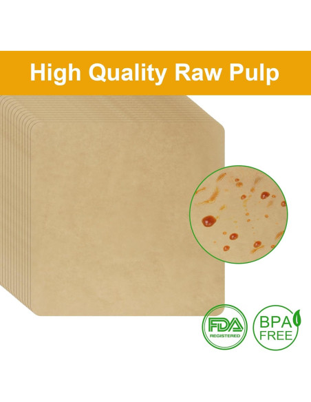 100 Piezas Papel Pergamino 30x30 cm SIUDANGKA para Freidora