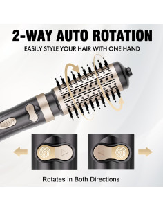 DAILYLIFE Cepillo Secador de Pelo Rotatorio 4 en 1 con 2 Cepillos 2