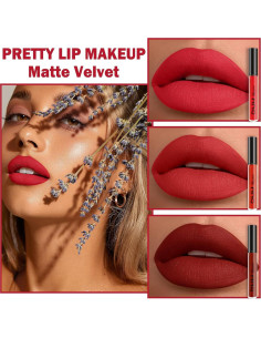 Conjunto de 3 Lápices Labiales Líquidos Mate Rojo Amy's Diary 2