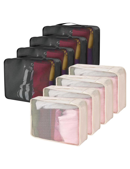 Silkfly 8 Pcs Cubos de Empaque XL para Viaje 45x33x12cm Silkfly 8 Pcs Cubos de Empaque XL para Viaje 45x33x12cm