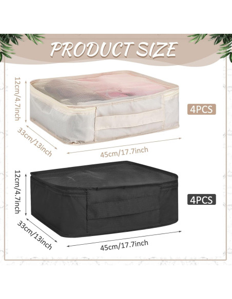 Silkfly 8 Pcs Cubos de Empaque XL para Viaje 45x33x12cm Silkfly 8 Pcs Cubos de Empaque XL para Viaje 45x33x12cm