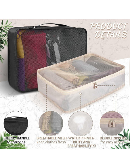 Silkfly 8 Pcs Cubos de Empaque XL para Viaje 45x33x12cm Silkfly 8 Pcs Cubos de Empaque XL para Viaje 45x33x12cm