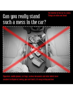 Organizador de Visera de Coche BELOMI Beige con Múltiples Bolsillos 2