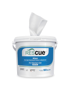 Toallitas Desinfectantes REScue XL para Uso Veterinario - 160 Unidades