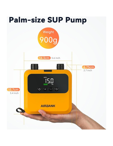 Bomba de Aire Eléctrica AIRBANK Pulse Pro 20PSI Mini Portátil