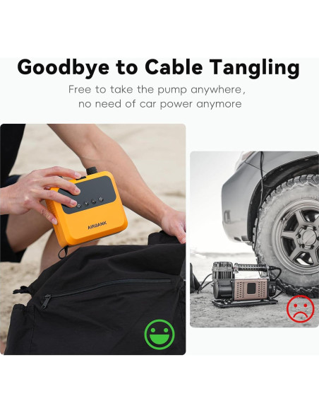 Bomba de Aire Eléctrica AIRBANK Pulse Pro 20PSI Mini Portátil