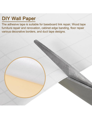 Cinta de Reparación de Grano de Madera uxcell 10cm x 10m Beige