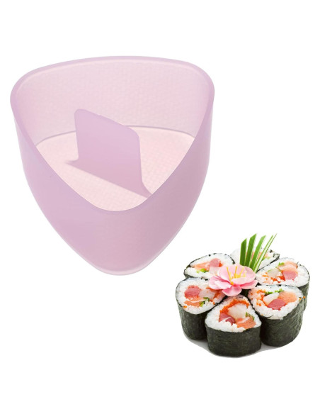 Molde de Onigiri Triangular AYCCNH Rosa Antiadherente 1 Pieza Molde de Onigiri Triangular AYCCNH Rosa Antiadherente 1 Pieza