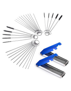 Kit de limpieza carburador 30 piezas Petutu - 20 agujas + 10 cepillos