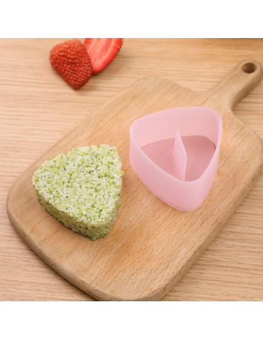 Molde de Onigiri Triangular AYCCNH Rosa Antiadherente 1 Pieza