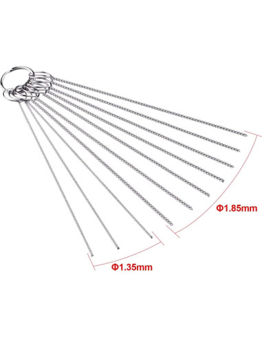 Kit de limpieza carburador 30 piezas Petutu - 20 agujas + 10 cepillos