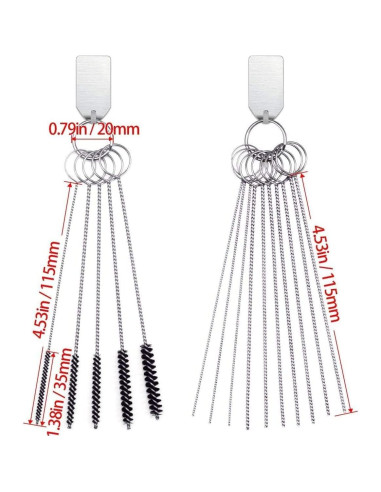 Kit de limpieza carburador 30 piezas Petutu - 20 agujas + 10 cepillos