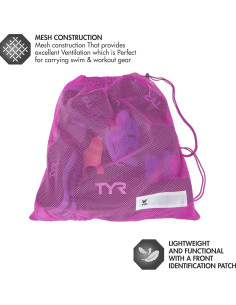 Bolsa de Malla TYR Alliance 75L Rosa/Púrpura para Entrenamiento 2