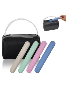 Conjunto de viaje 5 piezas: estuches cepillos + bolsa tocador