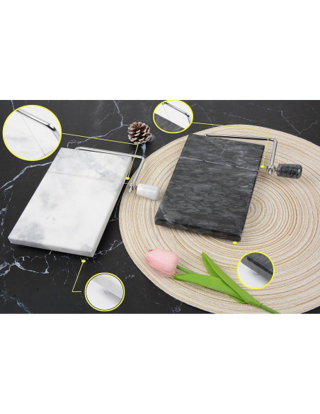 Cortador de Queso de Mármol Aisiming 20x12 cm Antiadherente