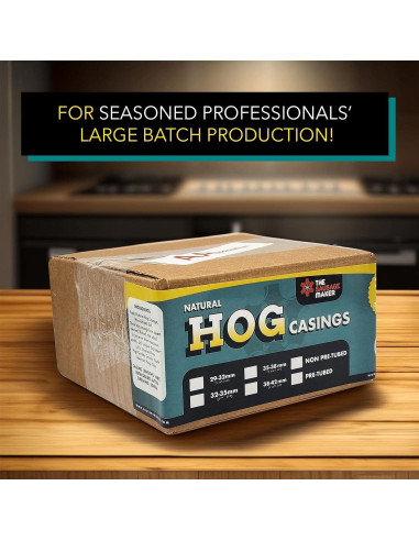 Envoltorios de Salchichas de Cerdo Natural The Sausage Maker 32-35mm