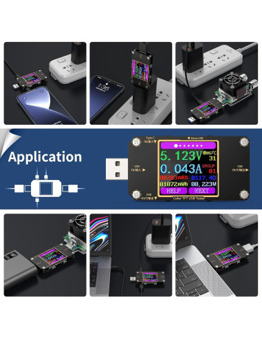 Medidor USB Tester YOJOCK A3 Multímetro Digital 2-en-1