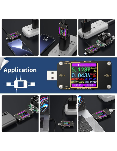 Medidor USB Tester YOJOCK A3 Multímetro Digital 2-en-1
