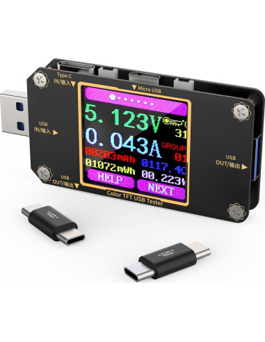 Medidor USB Tester YOJOCK A3 Multímetro Digital 2-en-1