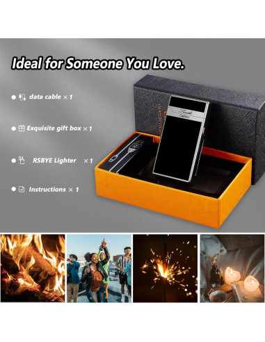 Encendedor Eléctrico Recargable RSBYE USB a Prueba de Viento