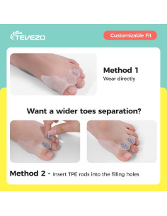 Separadores de Dedos TEVEZO para Niños - Corrector de Juanetes 2