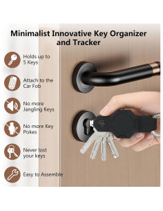 Organizador de Llaves Airtag Aircawin - Funda Silicona Negra 2